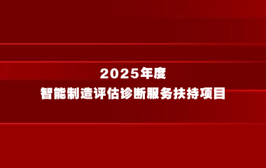 关于组织申报2025年度智能制造评估诊断服务扶持项目的通知
