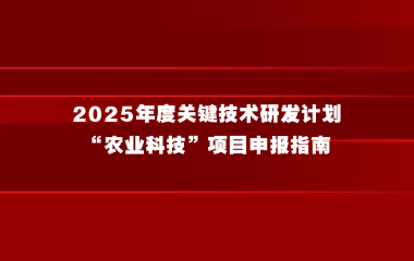 上海市科学技术委员会关于发布2025年度关键技术研发计划“农业科技”项目申报指南的通知